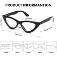 thumbnail image 4 of Gafas de Ojo de Gato LIKSMU con Bloqueo de Luz Azul y Montura Estrecha, 4 of 5