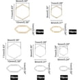 thumbnail image 3 of 6 estilos de dijes para aretes, 60 piezas, oro de 14 quilates, bisel abierto, conector de latón, anillo de unión para collares, accesorios para bisutería, dorado y plateado, 3 of 5