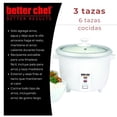 thumbnail image 3 of Olla Arrocera Better Chef Vaporera Automática Multiusos de 3 Tazas, 3 of 9