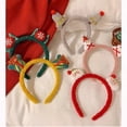 thumbnail image 3 of Adorno de diadema de Navidad para niños, adorno de alce de felpa encantador con estampado de leopardo, regalo de muñeco de nieve tridimensional versátil, 2022, 3 of 4