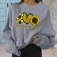 thumbnail image 2 of NECHOLOGY Womens Sweaters with Hoodies Women Sweatshirt Graphic Sweatshirts No Hood Casual Tan Sweatshirt Women Hoodie Grey Medium, 2 of 5