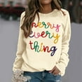 thumbnail image 4 of Merry Christmas Sweatshirts for Women 2025 Long Sleeve Crewneck Casual Cute Xmas Graphic Sweatshirt Pullover Tops, 4 of 6