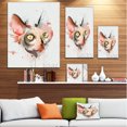 thumbnail image 3 of Red Faced Cat Watercolor Sketch - Large Animal Canvas Artwork, 3 of 4