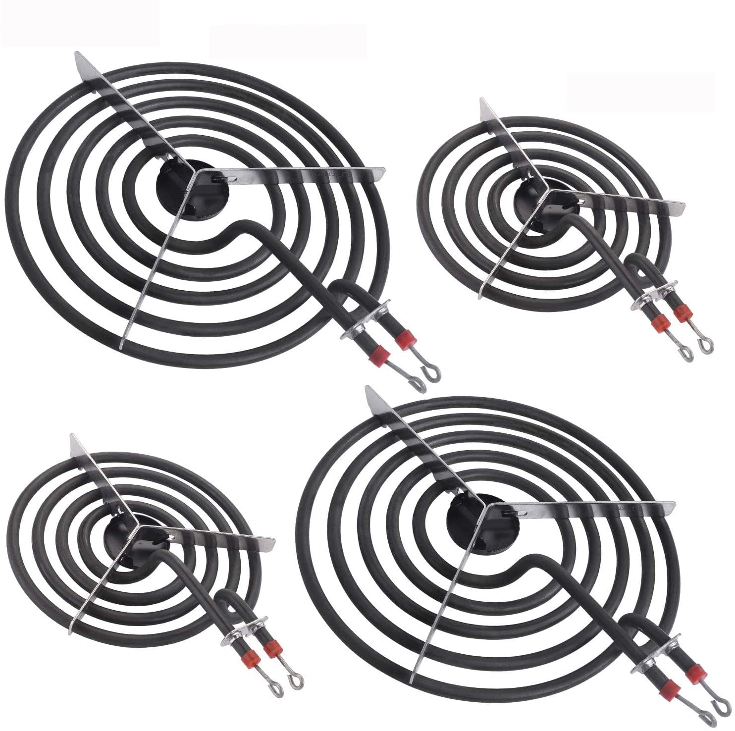 Replacement for Kenmore Whirlpool Maytag Hardwick Jenn Air Norge Ranges/Stoves MP22YA Electric Range Burner Element Unit Set by Beaquicy Package Include 2 pcs MP15YA 6 and 2 pcs MP21YA 8