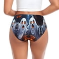 thumbnail image 3 of Womens Underwear - Scared Halloween Ghosts No Show Seamless Underwear for Women, Stretch Women's Panties, Hipster Soft Comfort Ladies Panties Bikini Underwear Briefs, 3 of 6