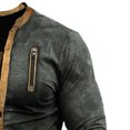 thumbnail image 4 of MiYuan Mens Distressed Henley Raglan Long Sleeve Shirts Front Placket Retro Long Sleeve Tee Shirts Casual Button down Washed T-Shirts for Men, 4 of 5