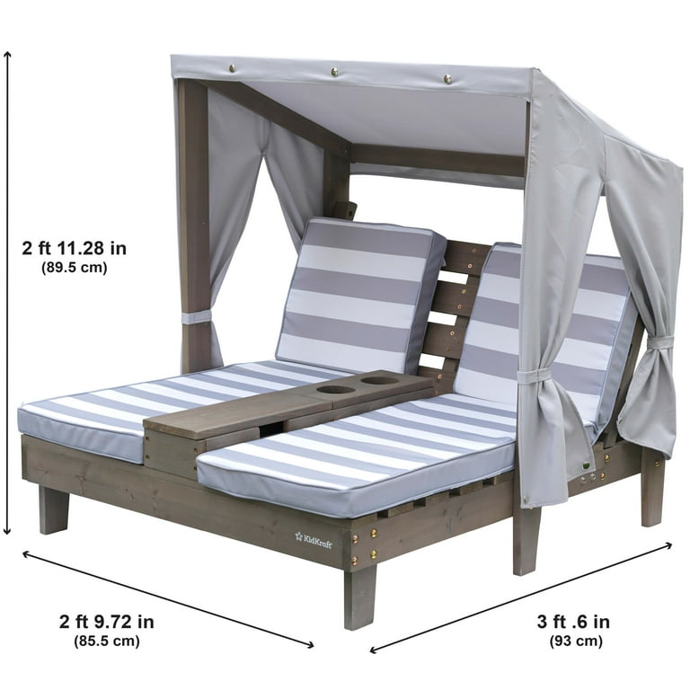 Kidkraft double chaise 2025 lounge with cupholders