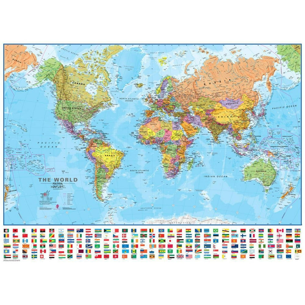 World 140 Wall Map Laminated Educational Poster Laminated Poster | Porn