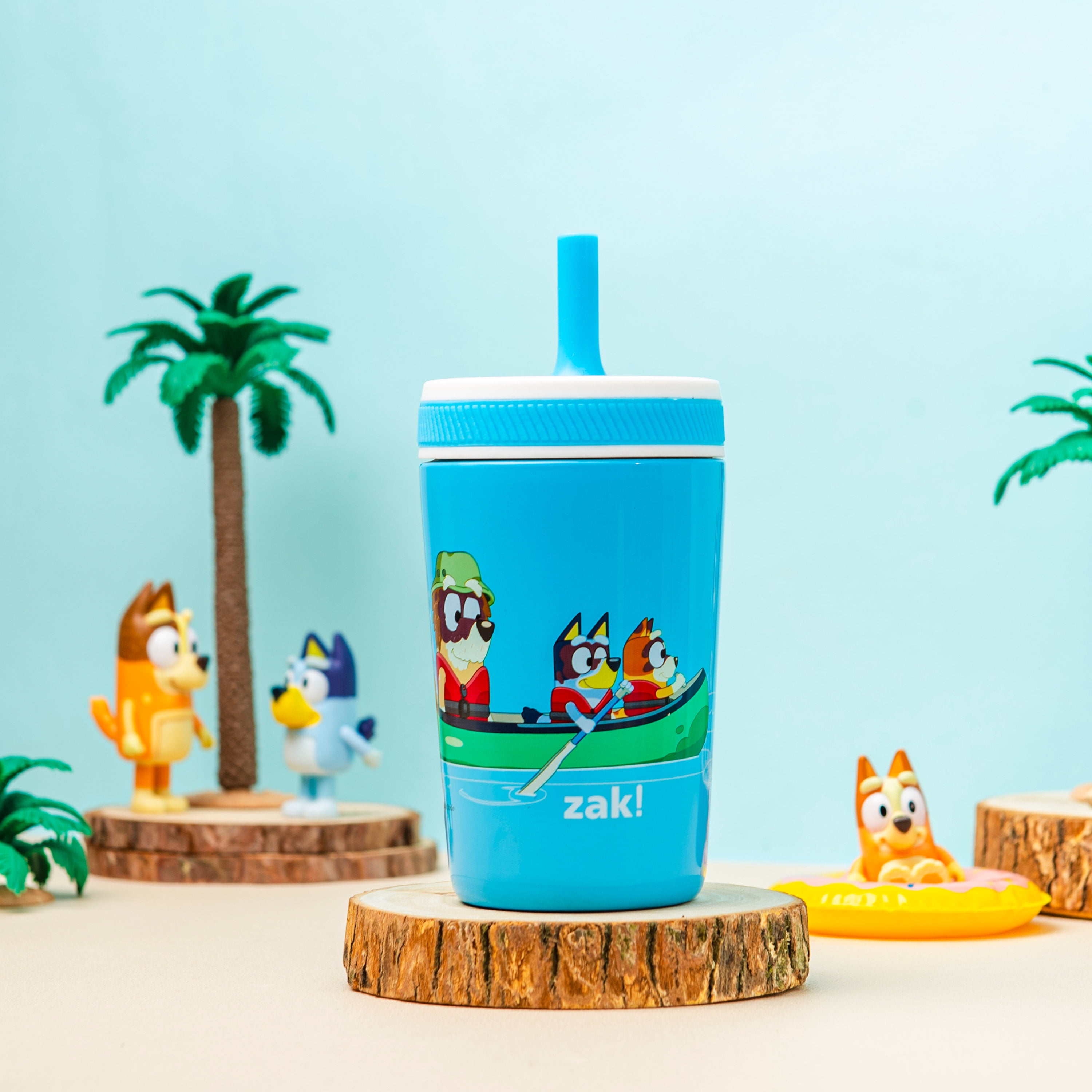 Bluey Super Sipper 13 oz Toddler Kids Cup With Straw Zak Designs Children's  for sale online