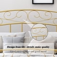 thumbnail image 5 of alazyhome Full ​Size Metal Canopy Bed Frame, Modern Design, Gold, 5 of 6
