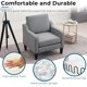 thumbnail image 4 of Lounge Chairs Mid Century Modern Fabric Accent Chair Home Furniture Studio Armchair Office Waiting Room Free Shipping Apartment My Lux Decor Round, 4 of 9