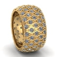 thumbnail image 2 of 3.00Ct Round Cut Natural Diamond Wide 5Row Anniversary Wedding Eternity Band Ring Solid 18k Gold F VS1, 2 of 3