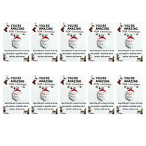Horivan Festive Santa Pocket Token 10PCS Glittering Ornament Gift Set with Organza Bag for Holiday Stocking Stuffers Christmas Card Fillers