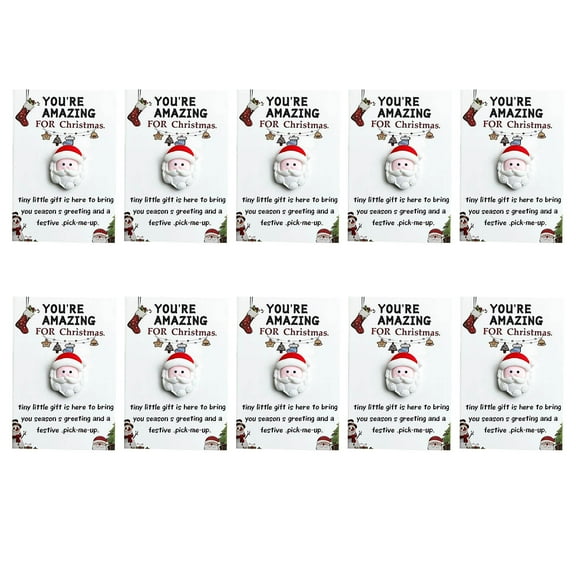 PRETXORVE 10 Small Pocket Christmas Greeting Cards