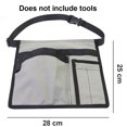 thumbnail image 5 of 5-Pocket Single Side, Tool Belt & Work Apron for Painters, Small Tool Pouch for Carpenters and Builders - Durable Canvas Garden Tool Belt & Water Proof Waist Apron, Utility Belt Women and Men,Grey, 5 of 8