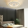 thumbnail image 4 of Dimmable LED Light Chandelier Modern Invisible 3 Speed Ceiling Fan Lamp, for the Living Room, Dining Room, Foyer, Villa, Bedroom, Restaurant, Study Room, and More, 4 of 12