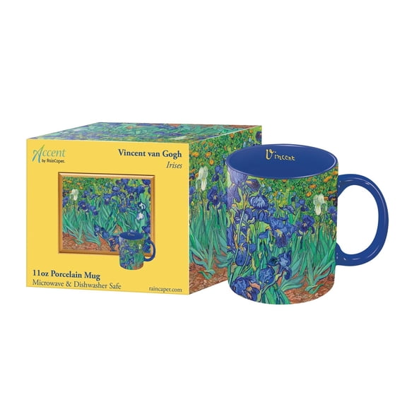 Accent by RainCaper Van Gogh "Irises" Mug for Coffee or Tea