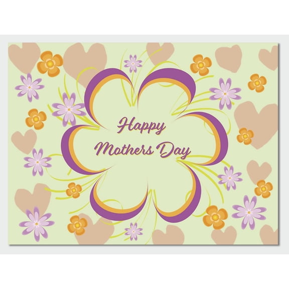 Large Floral Whimsy Happy Mother’s Day Card - Blank Inside with Envelope - 11.75”x9” - Moms, Grandmothers, Stepmothers, Mother-In-Laws, and more