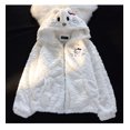 thumbnail image 1 of Chaqueta de felpa Sanrioed Hellokittys de dibujos animados para niñas, abrigo de terciopelo grueso, Kawaii Plus, lindo gatito, regalos de vacaciones, otoño e invierno, nuevo, 1 of 5