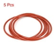 thumbnail image 2 of 5pcs Red Car Vehicle Universal Silicone O-Ring Sealing Gasket Washer 90mm x 3.5mm, 2 of 6