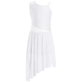 thumbnail image 4 of iixpin Kids Girls Modern Lyrical Dance Dress Shiny Latin Jazz Ballet Dance Performance Lyrical Outfit White 10, 4 of 6