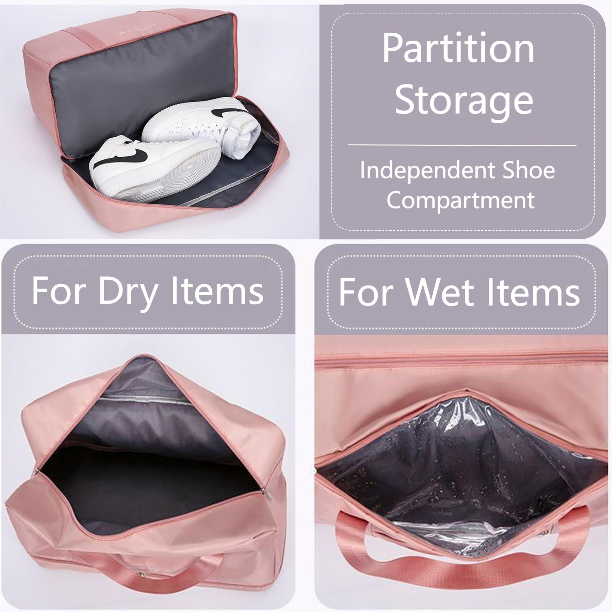 Gym Bag For Women Men Travel Duffle Bag Large Capacity Carry On Weekender Overnight Bag With Shoe Compartment Gym Tote Dry Wet Separation Duffel Bag For Travel - Haley Trips