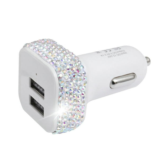 Scienceny Enchufe del de coche de coche de diamante hecho a mano Accesorios de coche de coche USB de cristal ostentoso Vehículos, repuestos y accesorios Mis No.1 Scienceny VI008713-01