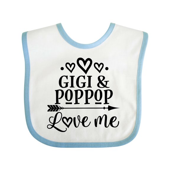 Inktastic Gigi and Poppop Love Me Girls Baby Bib