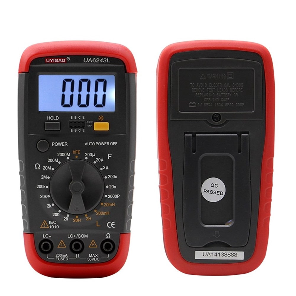 UA6243L Auto Range Digital LCD Capacitor Capacitance Test Meter Multimeter Measurement Tester Meter