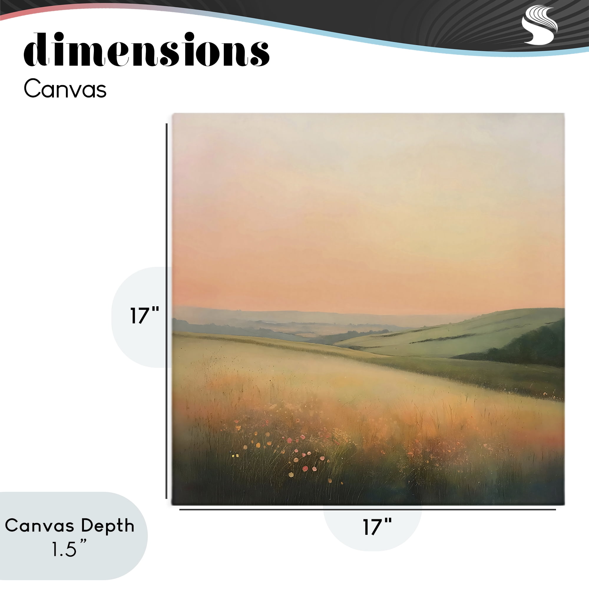 Stupell Industries Sun Coming Up Over Meadow Canvas Wall Art, design by Creative Studio