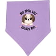 thumbnail image 2 of Inktastic My Shih Tzu Dog Loves Me Baby Bandana Bib, 2 of 4