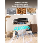 Lefant M3L Robot Vacuum and Mop, 12000Pa Suction, LiDAR Obstacle Avoidance, All-in-One for Pet Hair Carpet