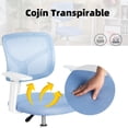 thumbnail image 2 of Silla de Computadora Ergonómica para Manualidades, Ajustable y Giratoria, Respaldo de Malla con Ruedas Universales, AZUL, 2 of 5