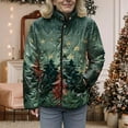 thumbnail image 5 of larppty Women's Quilted Jackets 2025 Lightweight Christmas Jacket Button Down with Pockets Winter Coats Padded Outwear (Dark Green, XS), 5 of 9
