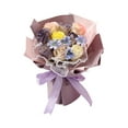 thumbnail image 4 of Regalo del día de la madre, ramo de flores de jabón, centros de mesa románticos, flores artificiales perfumadas para aniversario de boda Violeta, 4 of 9