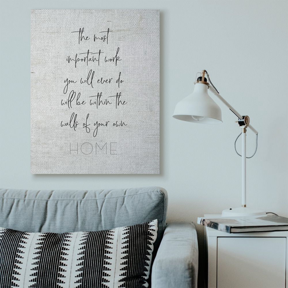 Stupell Industries Walls Of Your Home Family Inspirational Word On Wood Texture Design Super Canvas Wall Art by Lettered and Lined