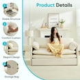 thumbnail image 2 of ZAFLY 3-in-1 Pull Out Sofa Bed, Queen Size Convertible Sleeper Loveseat for Small Space - Beige, 2 of 5
