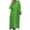 #218-Green, variant on Roncen Women's Pure Color Cotton Linen Dress - Simple and Chic, Long Sleeve V-neck Ankle-length Dress for Everyday Polished​​