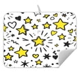 thumbnail image 3 of Hand Drawn Star Pattern Drying Dish Mat Quick Drying Absorbent Soft Durable for Kitchen 18" x 24", 3 of 10