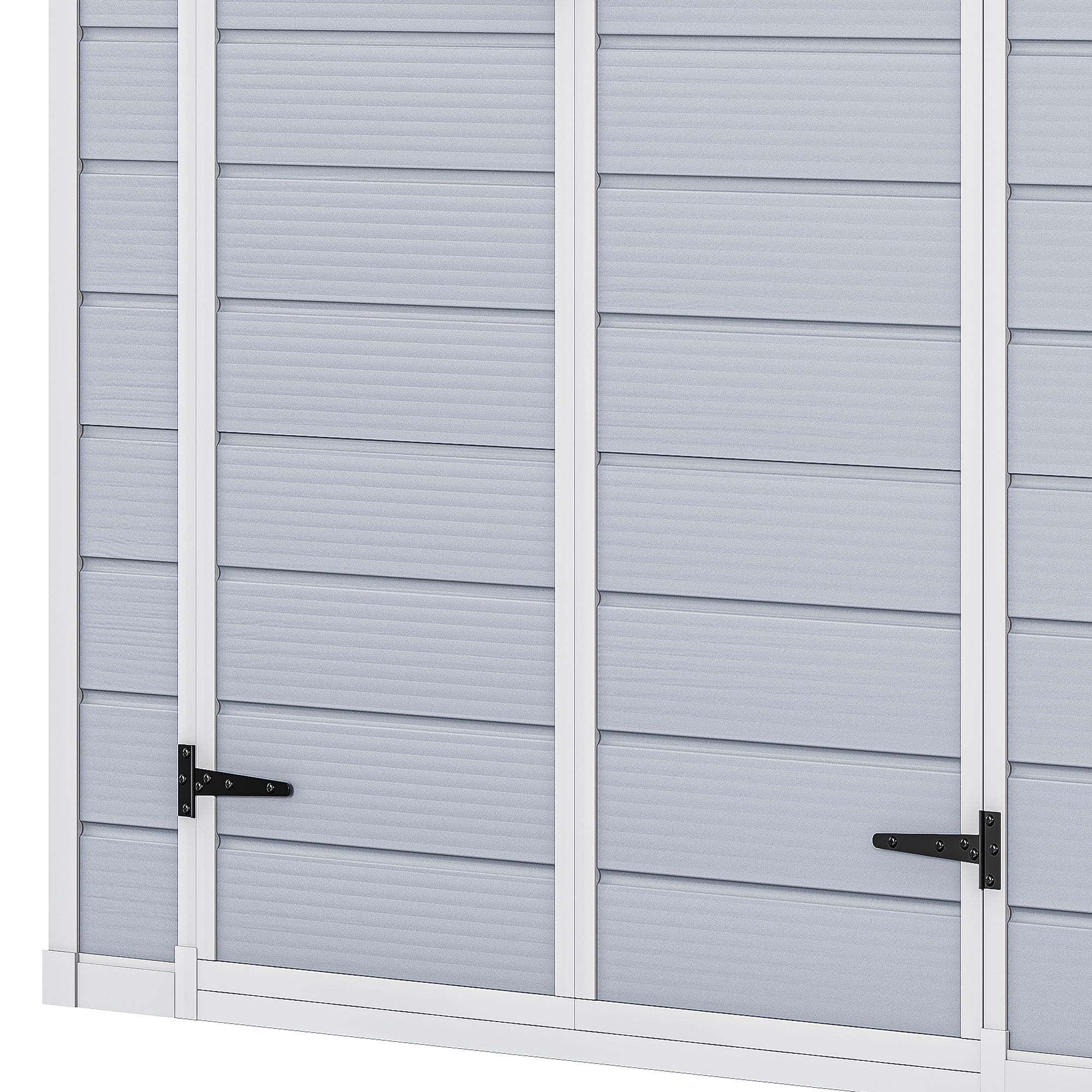Craftian Resin Outdoor Storage Shed,6.2x3.4ft Plastic Outdoor Shed with Secure Floor Lockable Door Garage Patio Garden Storage Shed