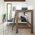 thumbnail image 6 of Max & Lily Mid-Century Modern Twin over Twin L-Shaped Bunk Bed, Solid Wood, 6 of 7