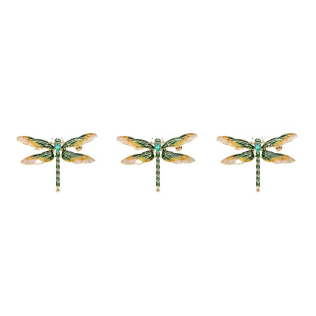 Jumpingount Broche de mujer de la serie de insectos de esmalte de moda de aleación-broche de solapa vibrante y moderno broches elegantes verde Type1 NO1