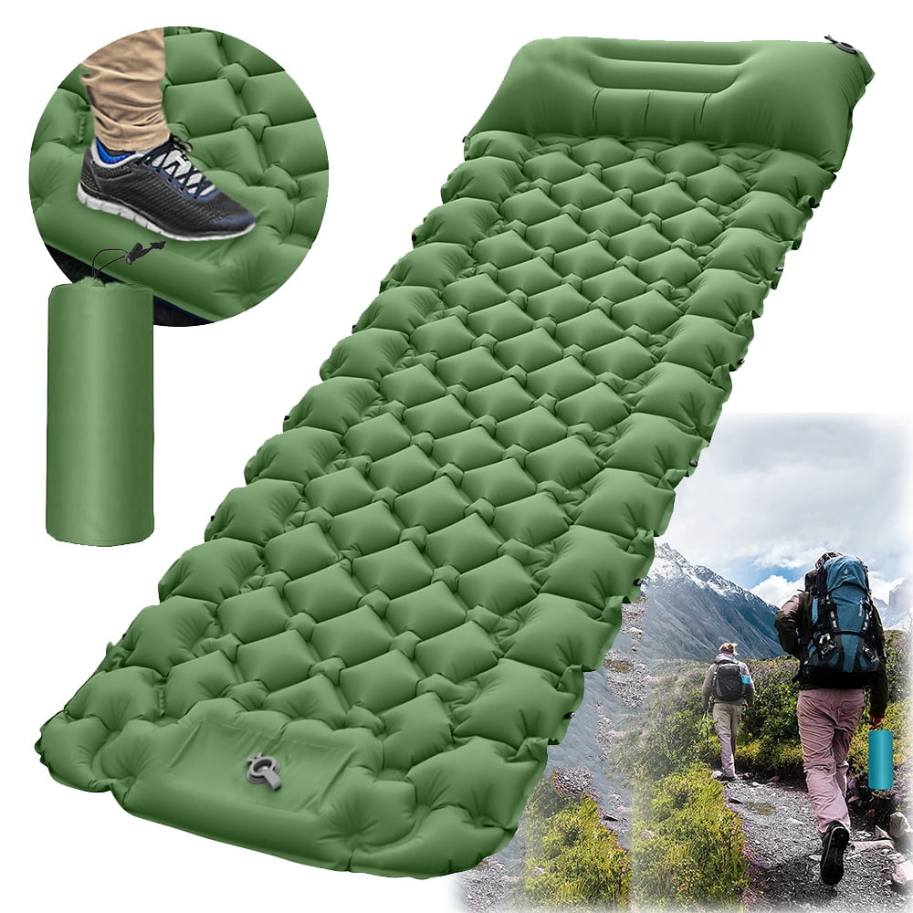 Relefree Inflatable Pad Inflatable Sleeping Mat with Pillow Ultralight Folding Camping Air Mattress For Outdoor Tent Sleeping Bag and Backpacking Hiking Camping Sleeping 