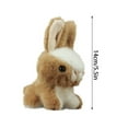 thumbnail image 3 of SLYNSHome Easter Bunny Decoration Brown Rabbit Plush Stuffed Animal Cute Soft Bunny Doll for Easter Birthday Gift Home Decor, 3 of 7