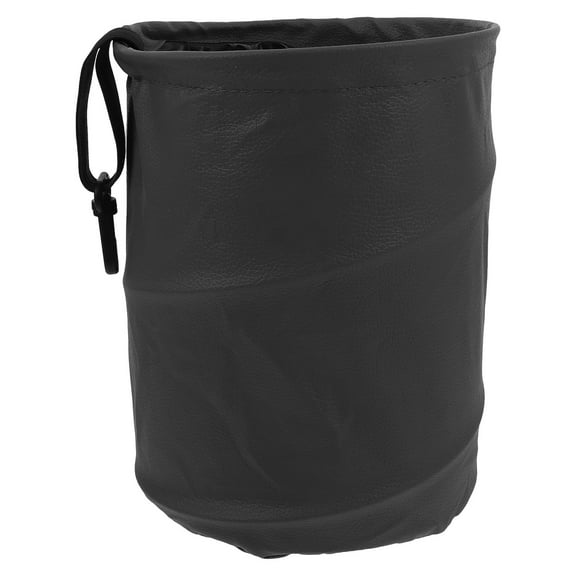 TAILTOSS 1Pack Minimalist Style Trash Bag for Car Use Black Artificial Leather for Drivers