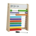 thumbnail image 4 of Ábaco de madera para matemáticas infantiles, clásico, Montessori, marco de madera con 10 filas para contar números, juguetes interactivos para niños, 4 of 9