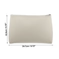 thumbnail image 2 of Unique Bargains 1 Pcs Portable Makeup Bag Toiletry Bag Cosmetic Organizer for Travel Storage Bag Leather Beige White, 2 of 7