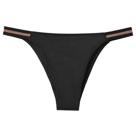 

Dtydtpe underwear women Thong For Women Cotton Underwear Low Rise Panties Woman G String Thongs cotton underwear for women Black