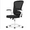White, variant on Bigzzia Ergonomic Office Chair, Mid-Back, Adjustable Height, Flip-Up Arms and Lumbar Support, Black