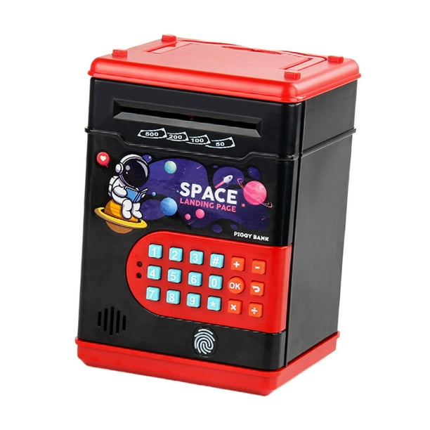 Juguete de caja de ahorro de dinero de desplazamiento automático, lata de monedas en efectivo, de cajero automático, juguete de máquina de